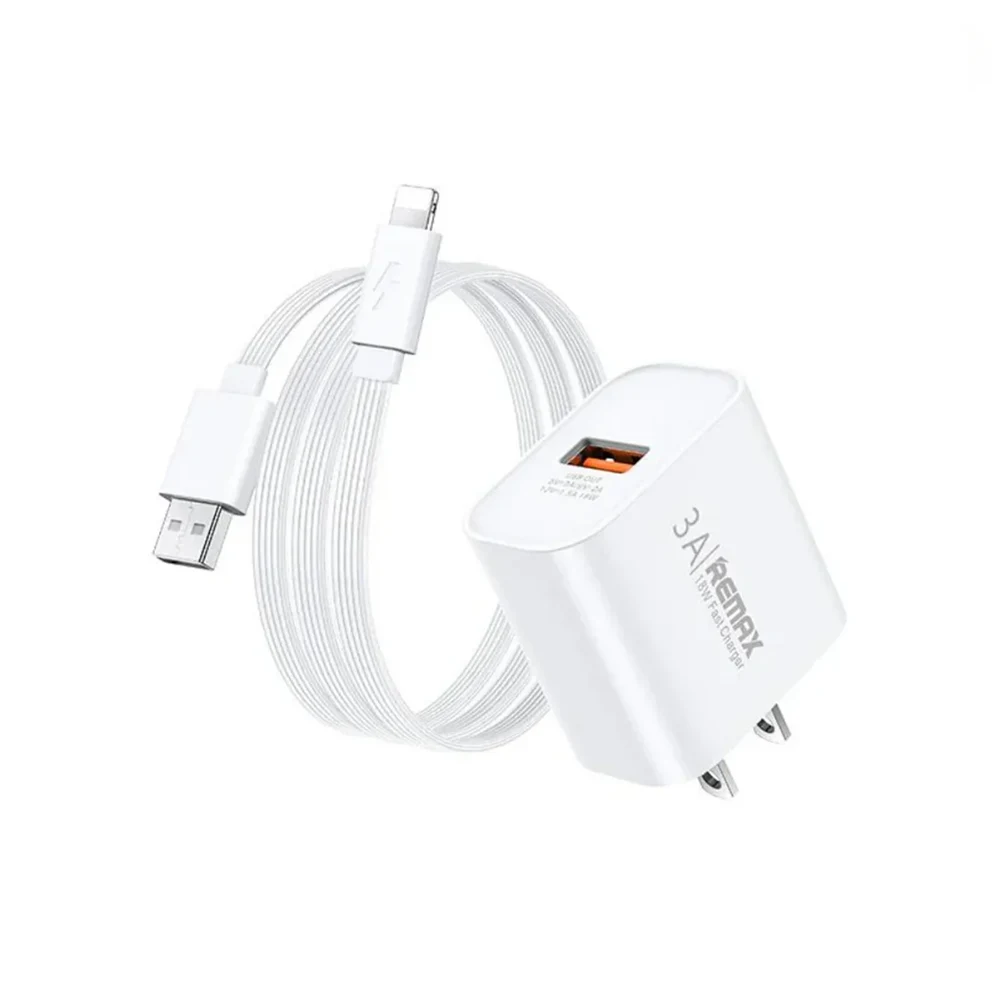 Remax RP-U119 (Kiddy Series) Lightning Charger Set_White Image