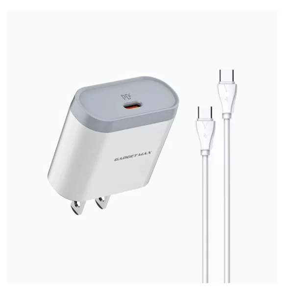 GADGET MAX GC05 (PD 27W SUPER PD CHARGER SET WITH TYPE-C TO C 60W CABLE)