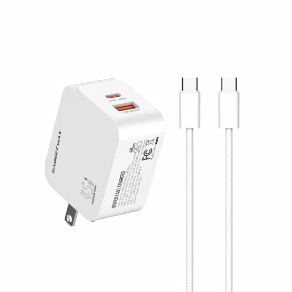 GADGET MAX GC06 (PD 45W SUPER PD CHARGER SET WITH TYPE-C TO C 60W CABLE)